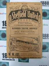 SHEFFIELD UNITED, 1909/1910, a football programme from the fixture versus Aston picture