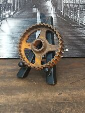 Vintage cast iron  gear sprocket Steampunk industrial lamp base project picture