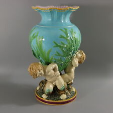 Minton Majolica Marine Vase with Merboys picture