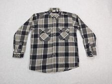 Five Brother Shirt Mens Large Tallman Gray Plaid Flannel Heavyweight Vintage picture