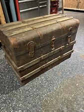 Crouch Fitzgerald Spot on Spot Camelback Dome Top 1880 Steamer Trunk Chest picture