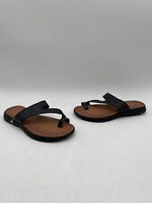 Women’s B.O.C. Black Slip-On Toe Ring Comfort Flat Sandals Size 7M picture