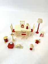 Vintage Renwal Dollhouse - Red Clock Ashtray Table Scale - 15 items picture
