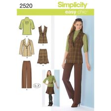 Simplicity Sewing Pattern 2520 Skirt Pants Jacket Knit Top Misses Size 6-14 picture