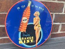 12in KIST Orange Heavy Steel Vintage Style Metal Sign Soda Pop picture