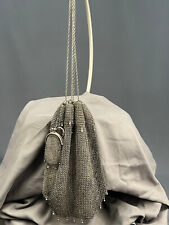 Antique Sterling Silver Mesh Purse w Chatelaine Coin Purse 175 grams C. 1900 (J) picture