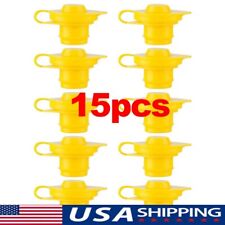 15 Yellow Fuel Gas Can Jug Vent Cap Blitz Wedco Scepter Essence Midwest Eagle picture