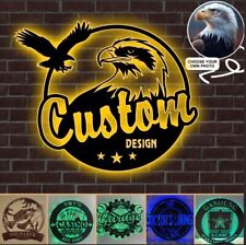 Custom Metal Sign, Personalized Logo Design Metal Signs LED Light picture
