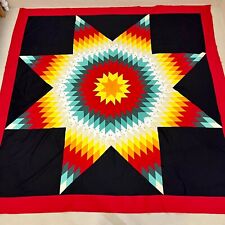 Native American Star Handmade Cotton Queen Size Patchwork quilt top/topper picture