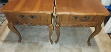 Rare Pair of  French Provincial Style Walnut Mersman 66-2 End Tables picture