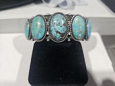 Vintage Navajo Five Turquoise Stones Cuff Bracelet picture