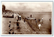 c1930's Scene at the Beach Portobello Scotland Posted RPPC Photo Postcard picture