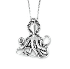 Boho Silvery Vintage Octopus Pendant Necklace Jewelry Men Women Party Gift New picture