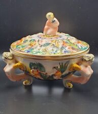 Vintage 1950's Italian Capodimonte Porcelain Serving Tureen picture