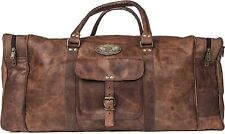 Best Goat Leather Large vintage duffle travel gym weekend overnight bag Men's picture