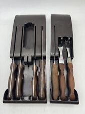 Vintage Cutco 7 Knife & Fork Set w/ Bakelite Holders 22 23 24 25 26 27 28 - NICE picture