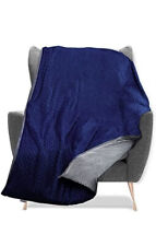 QUILITY WEIGHTED BLUE-GREY REVERSIBLE BLANKET KING SIZE 86x92 25LB NEW WITH TAGS picture