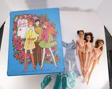 Vintage Barbie Lot With Trunk 3 Dolls Clothes 1960s Rare Retro Toys picture