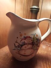 HC Accents STARRY NIGHT Boyds Steward Earthworks Snowman 72 oz. Pitcher picture