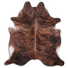Real Cowhide Rug Brindle Size 6 by 7 ft, Top Quality, Large Size picture