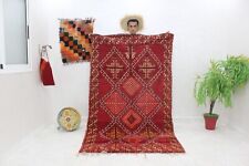4x7 Vintage Handmade Wool  Boujaad Area Rug Moroccan Living Room picture