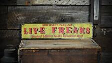 Custom Carnival Freak Show Sign - Rustic Hand Made Vintage Wooden picture