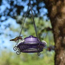 Illuminated Antique Glass Top-Fill Hummingbird Feeder 14 oz, Lilac Purple picture
