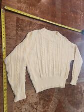 Vintage David Smith Mens White Knit Sweater size Large #S66 picture