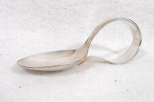 Antique Unbranded Silver Plate Baby Spoon with Curved Handle picture