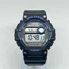 Casio Mud Resist WR Stainless Steel Men’s Digital Watch Working New Battery picture