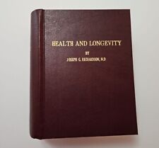 Antique 1912 Health And Longevity MEDICAL Book ILLUSTRATED RARE HUGE Richardson picture