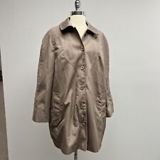 VINTAGE ILGWU Trench Coat Zip Out Wool Liner Beige Union USA Made Size 18￼.5 picture