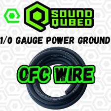 Soundqubed 1/0 Gauge OFC Power Ground Wire 0 gauge audio wire BLACK 5FT - 20FT picture