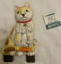 Vintage MIDWEST of CANNON FALLS Cast Iron Doorknocker Topper SEATED CAT NIB picture
