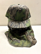 Vintage Mossy Oak Camouflage Hat Full Foliage Mask USA Made picture