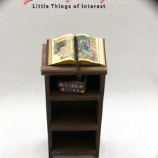1:24 Scale Open Book MEDIEVAL BOOK OF HOURS Dollhouse Miniature Book 1/2