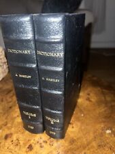 Antique Two Volume Dictionary Set Rebound In Leather 1703 … Over 320 Years Old picture