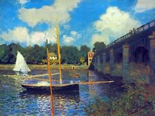The road bridge, Argenteui by Claude Monet art painting print picture