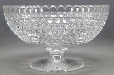 ABP American Brilliant Period Large 9 Inch Cut Glass Hob Diamond Footed Bowl picture