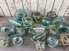 Japanese Glass Floats - Vintage Fishing Floats From Japan - Rolling Pins & Balls picture