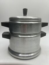 Vintage Mid Century West Bend Comet Rice Aluminum Steamer Cooker 3 Piece Pot picture