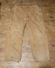 Vintage Lee canvas work pants Jeans double knee Sanforized Sz 32 Carpenter 60s picture