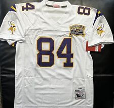MINNESOTTA VIKINGS 40TH ANNIVERSARY #84 RANDY MOSS 2 PATCH SEWN  JERSEY NWT XL picture