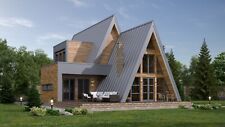 41’x66’ 4 Bedroom, 3 Baths Modern A-Frame Cabin Architecture Plans PDF Download. picture