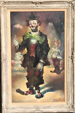 Julian Ritter Large Oil  Painting of Clown 49X33 picture