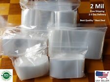 Clear Zip Seal Plastic Bags Jewelry Zipper Top Lock Reclosable Baggies 2 Mil 2ML picture