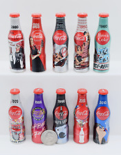 *Set of 10 Miniature 3 100th Anniversary aluminum Coca Cola Bottles Mini picture