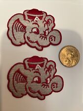 2 Alabama Crimson Tide Vintage Embroidered Iron On Patch Lot 2.5” X 2” picture