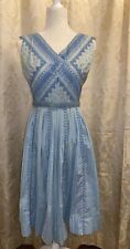 Vintage 1950s Carlye blue pleated skirt dress picture