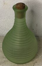 Antique Vintage Green Uranium Vaseline Glass Frigidaire Decanter Carafe Bottle picture